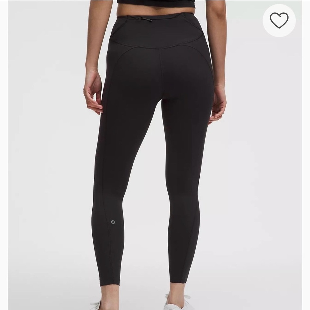 Lululemon Fast & Free High Rise 25” 1 Pocket Evolve Black Size 4 Yoga Running (M